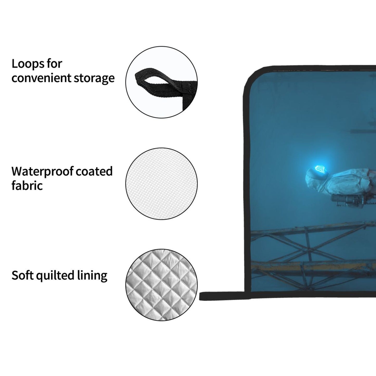 Futuristic Astronaut Sci-Fi Pot Holder Set of 2|8"x8" Heat-Resistant Kitchen Pads with Hanging Loop & Elastic Strap