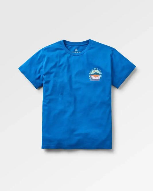 Outlook Recycled Cotton Oversized T-Shirt - Azure Blue