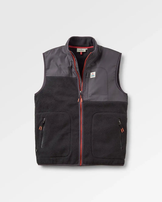 Offgrid Recycled Sherpa Fleece Vest - Black