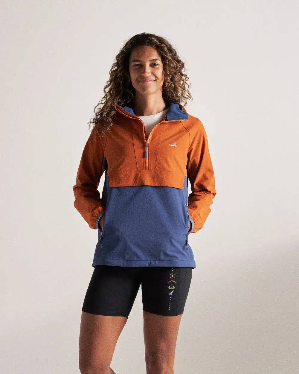 Ocean Light Recycled Softshell Jacket - Dark Denim/Sunset Orange