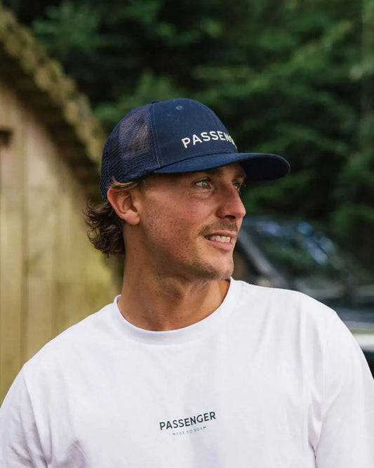 Recycled Cotton Trucker Cap - Rich Navy