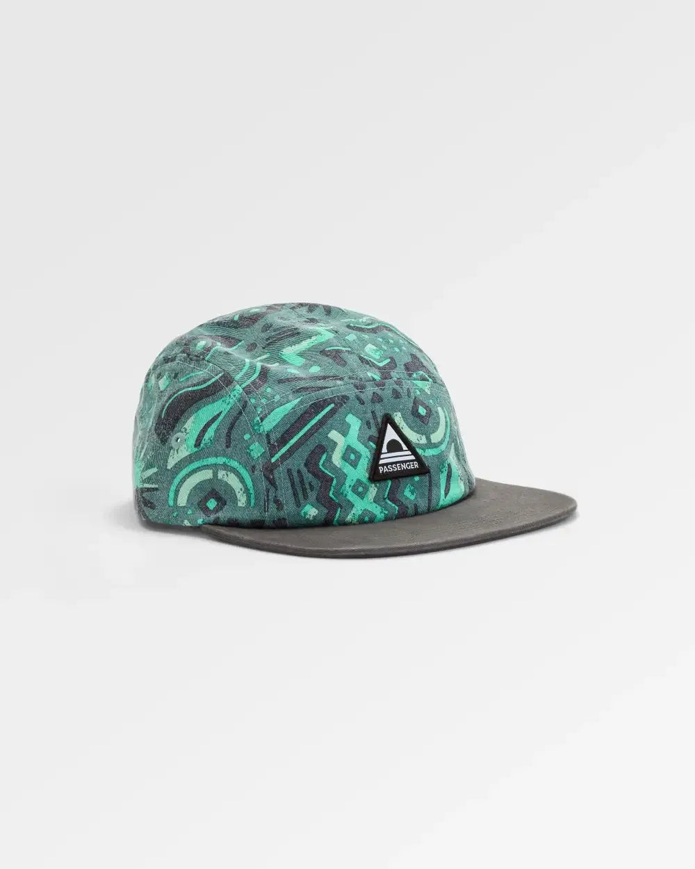 Coast Organic Cotton 5 Panel Snapback Cap - Elemental Geo Arctic