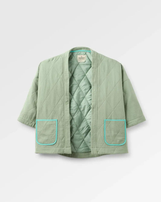 Mira Organic Cotton Quilted Overshirt - Pistachio