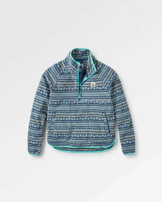 Sorrel Recycled Polar Fleece - Geo Stripe Dark Denim