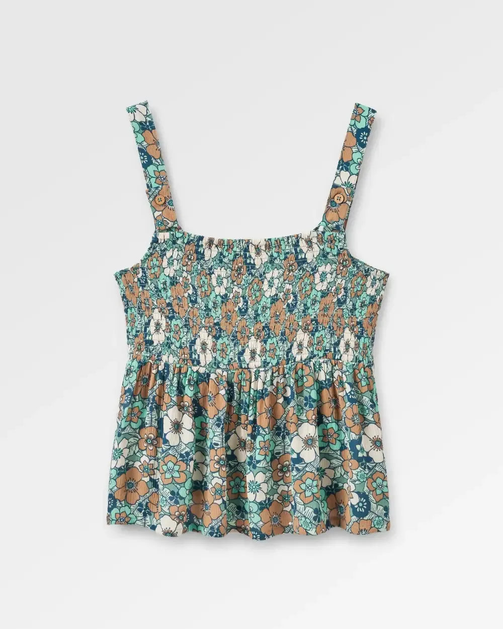 Soleis Woven Cami - Vintage Floral Aqua
