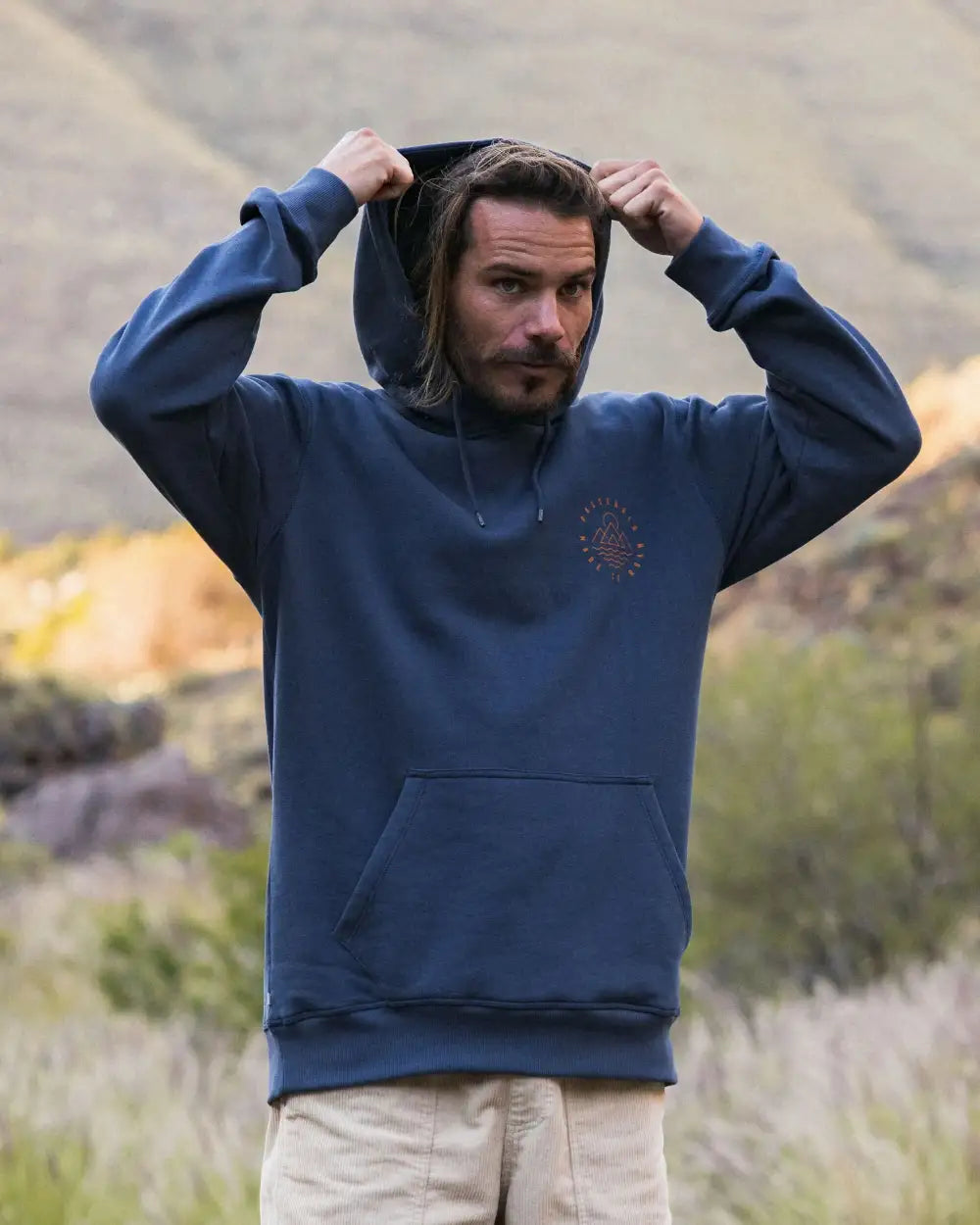 Escapism Recycled Cotton Hoodie - Rich Navy