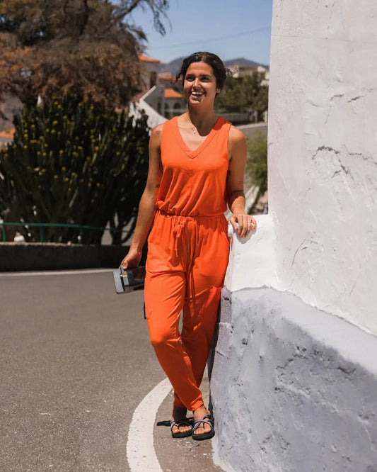 Aria Jumpsuit - Ember Orange