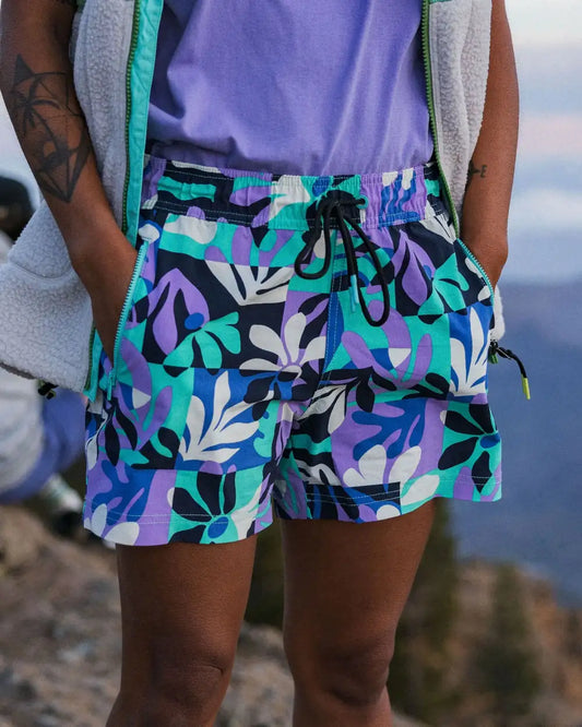 Way Out  All Purpose Short - Mountain Foliage Purple