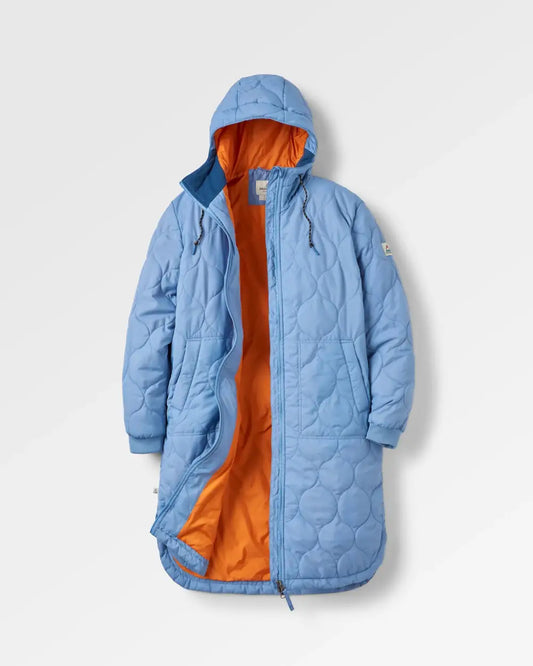 Flora Long Recycled Insulated Parka - Faded Denim