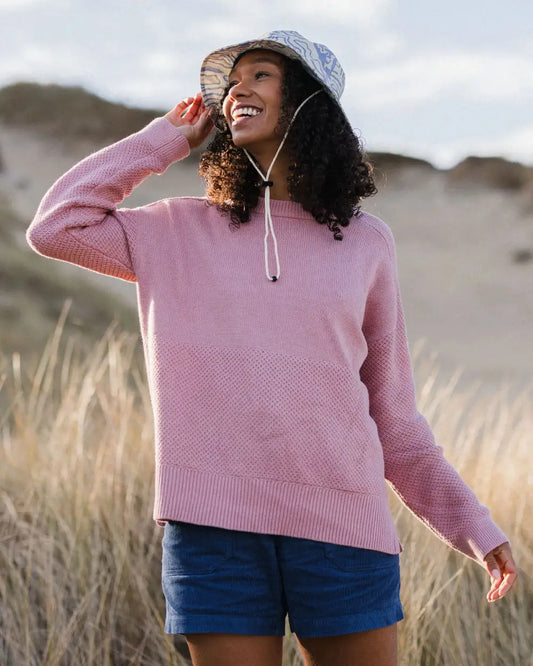 Cove Organic Cotton Knitted Jumper - Pink Haze