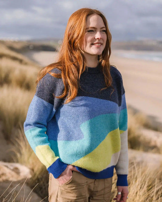 Scenic Recycled Knitted Jumper - Scenic Azure Blue