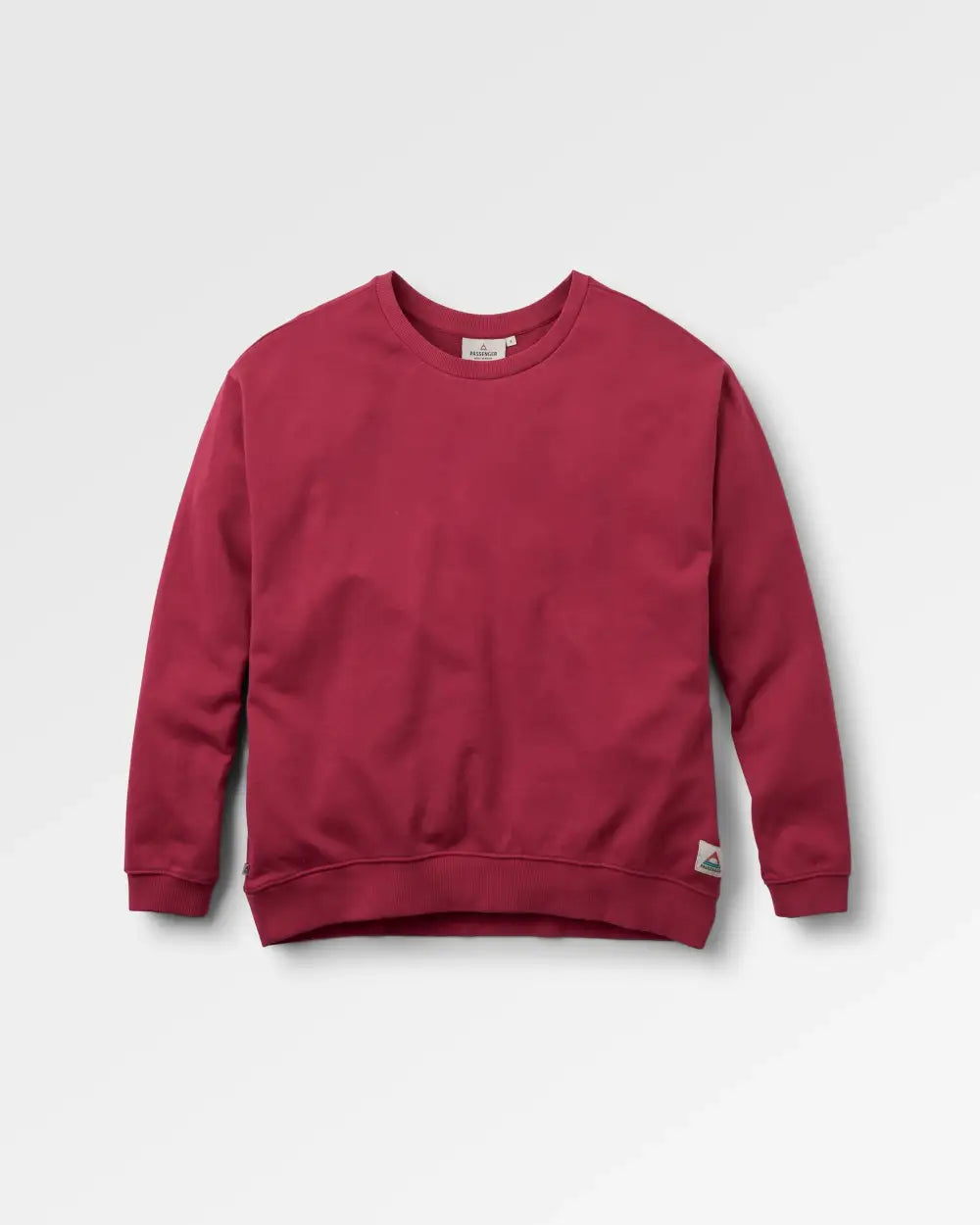 Heritage Recycled Cotton Oversized Sweatshirt - Cranberry