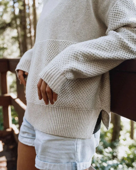 Cove Organic Cotton Knitted Jumper - Off White