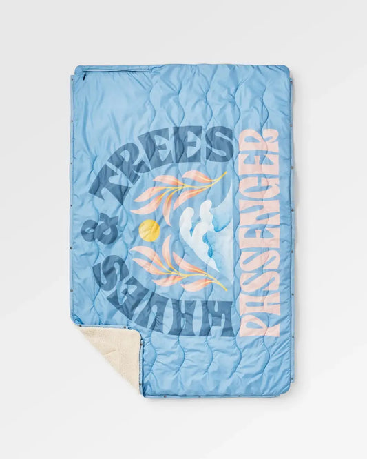 Cabin Recycled Sherpa Blanket - Faded Denim