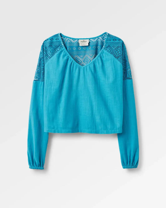 Flurry LS Woven Top - Bluejay