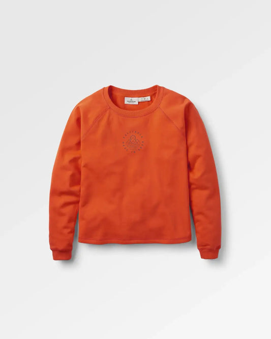 Remote Recycled Cotton Sweatshirt - Ember Orange